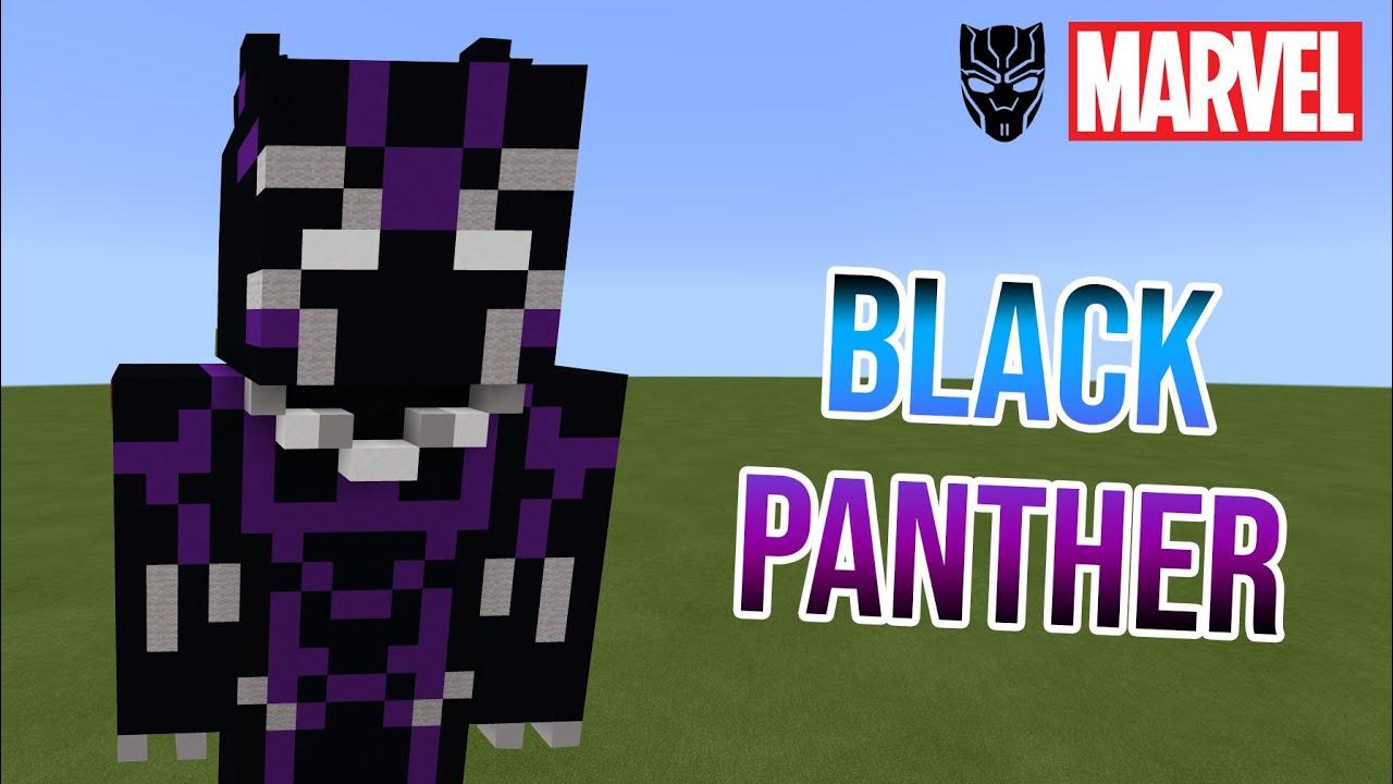 Minecraft | How to Build Black Panther (Charged Suit)