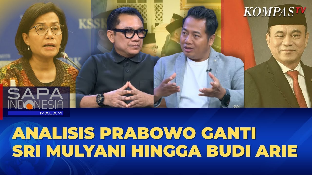 Analisis Adi Prayitno & PDIP soal Prabowo Ganti Sri Mulyani hingga Budi Arie di Kabinet I SAPA MALAM