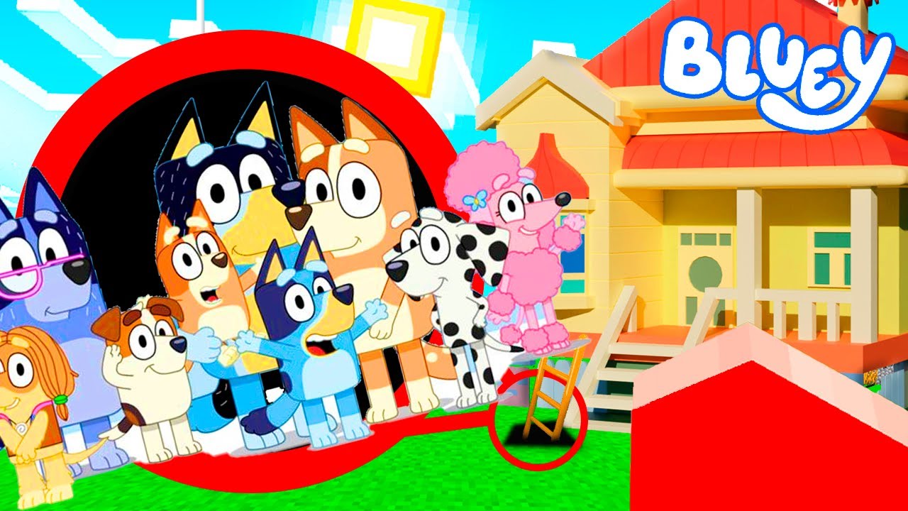 ¿Qué hay dentro de la base secreta de Bluey Amigos y Familia en Minecraft? | Bluey en español