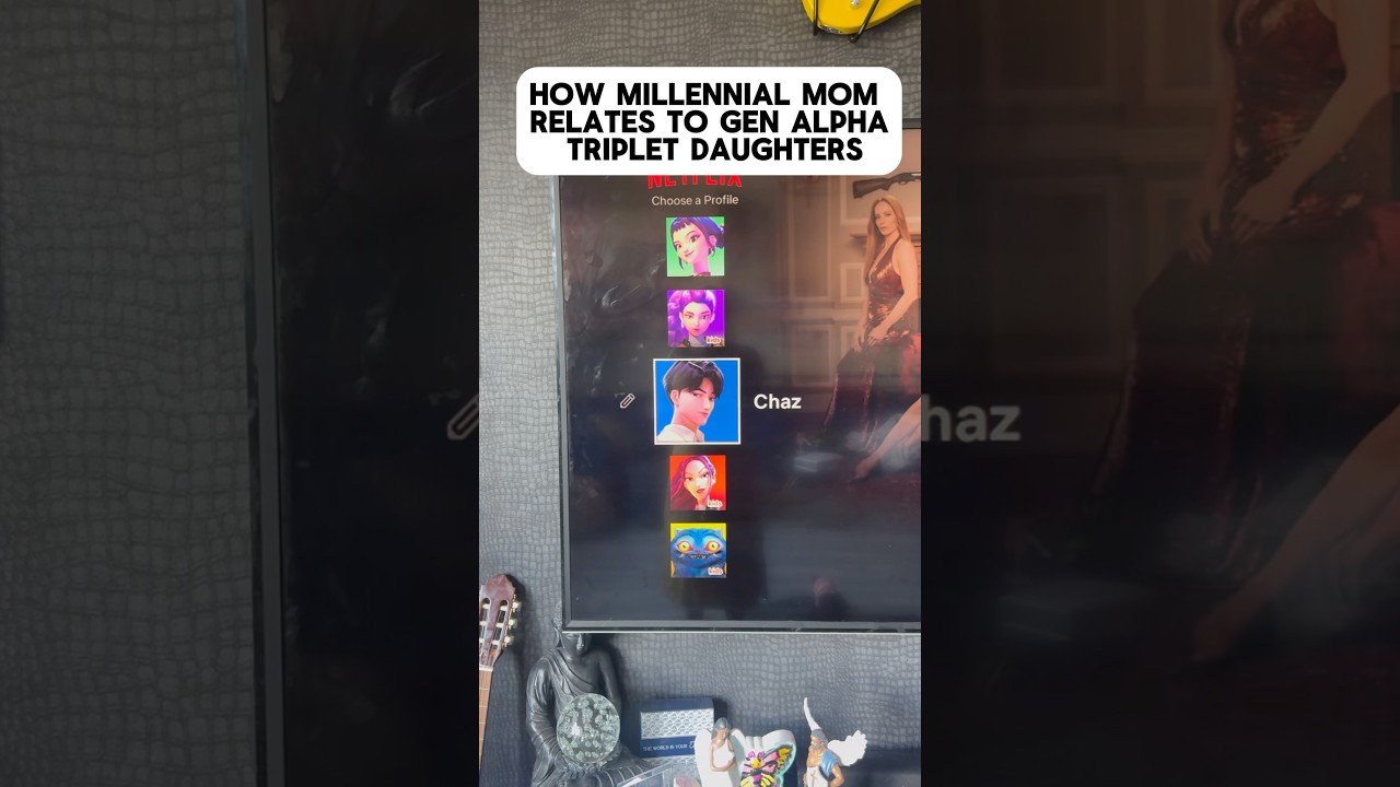 When your Gen Alpha triplets take over Netflix profiles  #kpop #teamkailyn #sajaboys