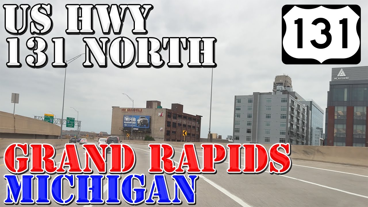 US 131 North - Kalamazoo to Grand Rapids - Michigan - 4K Highway Drive