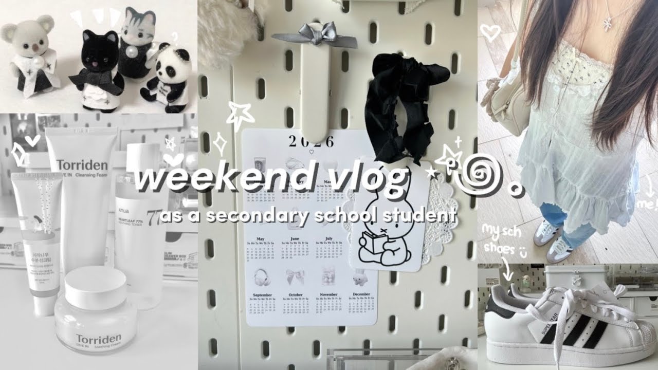 weekend reset vlog ⋆. 𐙚 ˚🐰🤍 | homework, organising, weekend reset
