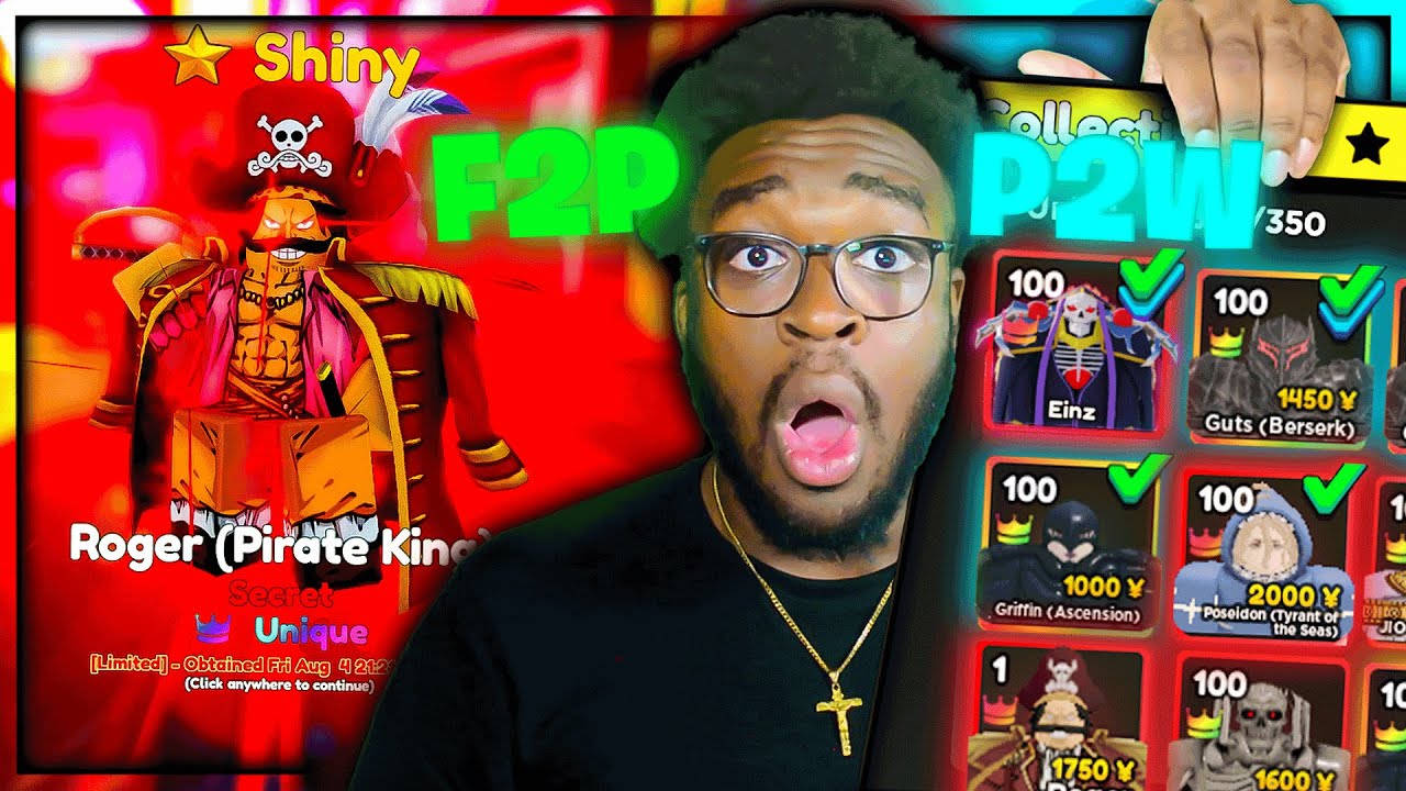 Pay To Win VS Free To Play Anime Adventure ACCOUNTS Roblox