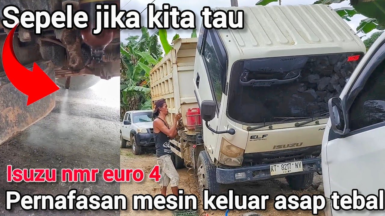 Isuzu nmr euro 4‼️keluar asap dari pernafasan mesin #lowpower #dieselengine #isuzunmr