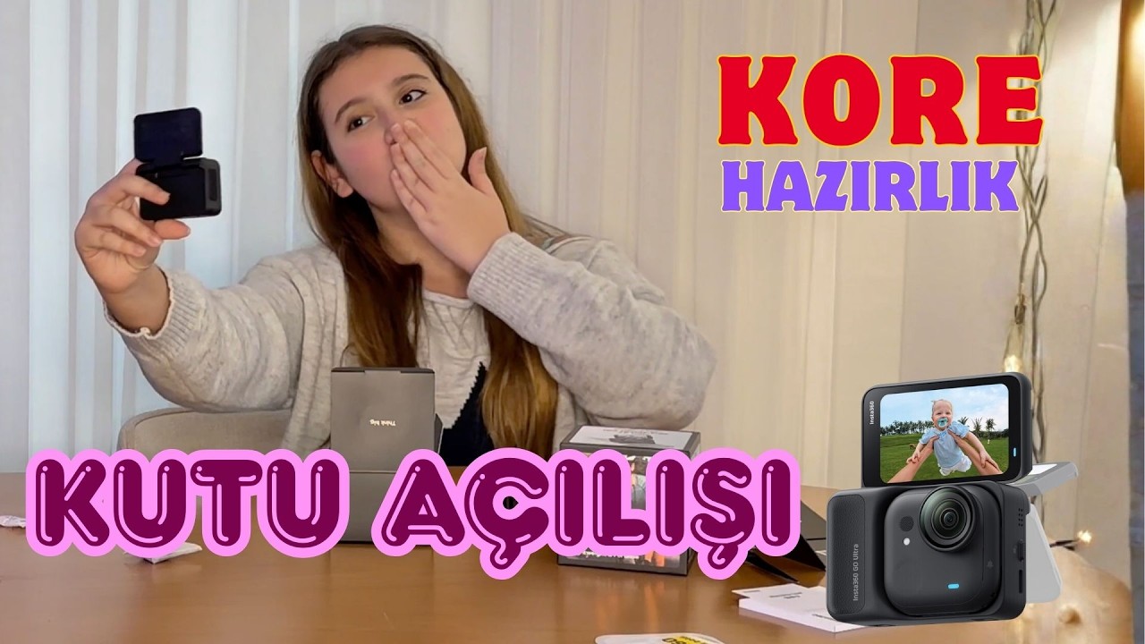 🎁 Derin & Babasıyla Kore Hazırlığı 🇰🇷✨ 📸 Insta360 GO Ultra Kutu Açılışı #insta360goultra