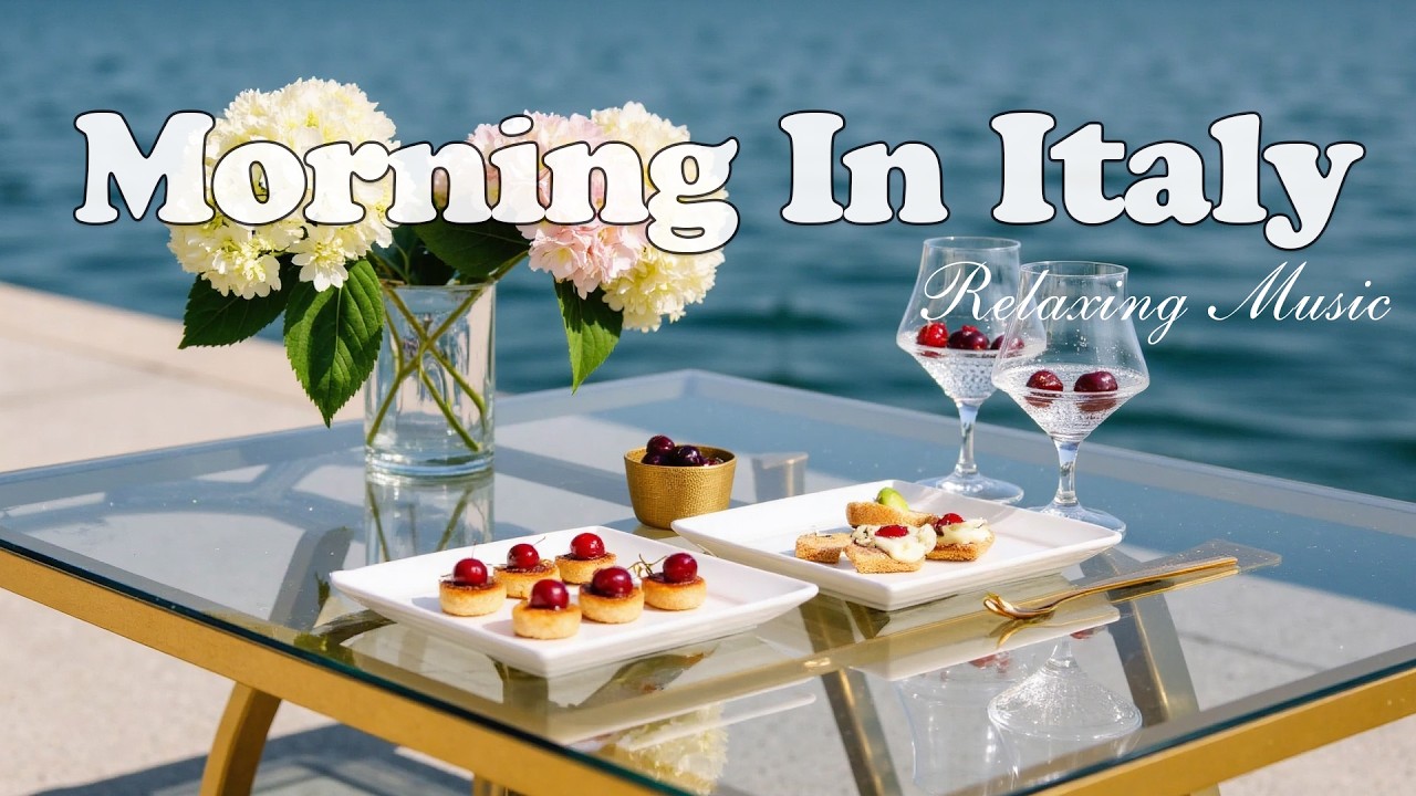 🎶 Italian Vibes & Mediterranean Music 🎶 1+ Hours Scenic Amalfi Coast & Lake Como Relaxation 4K