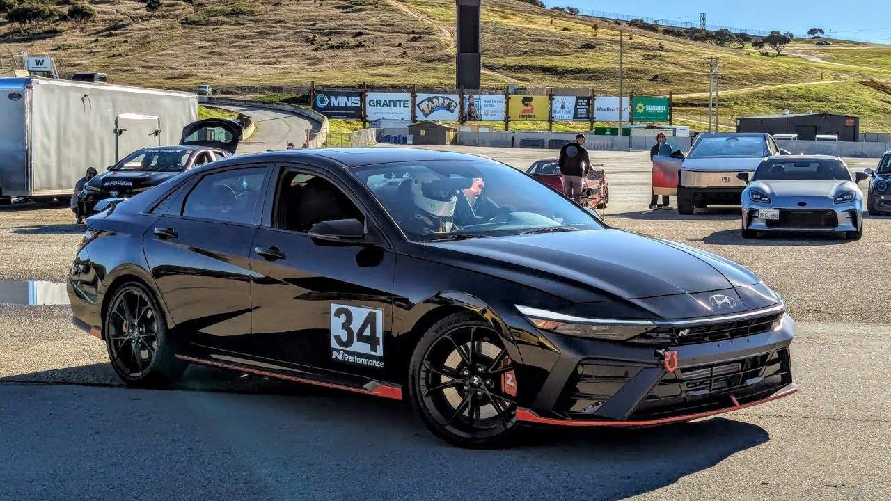 Driving Eric's stock Elantra N at Laguna Seca!