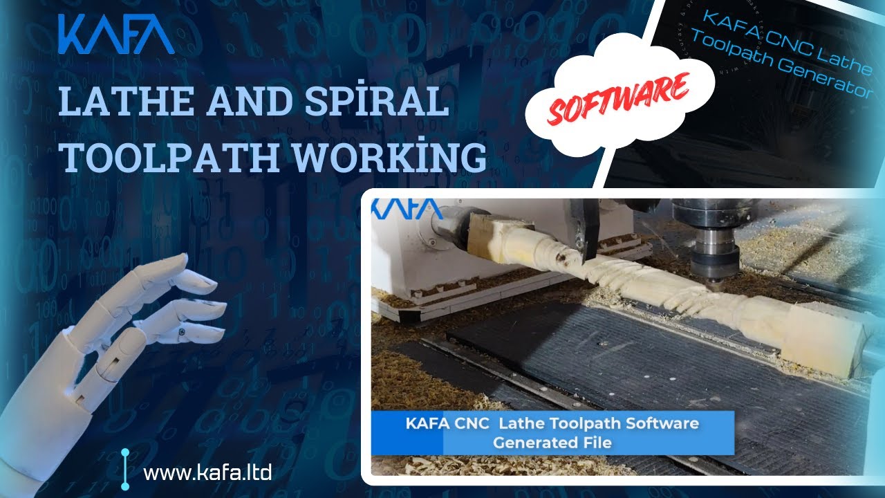 Lathe and Spiral Toolpath Working Video || KAFA Technology