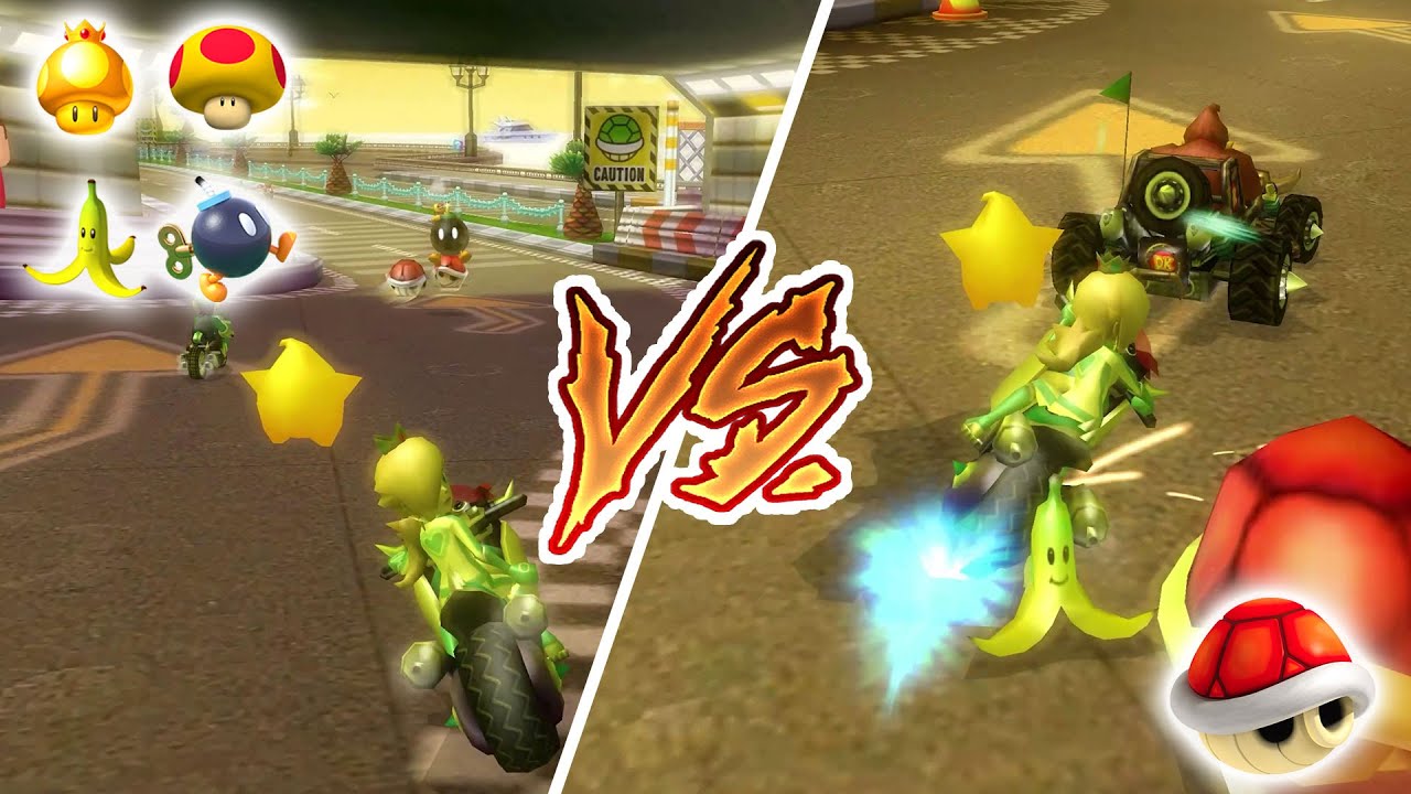 4 Items VS Red Shell MARIO KART WII | Item Hack | 4k60