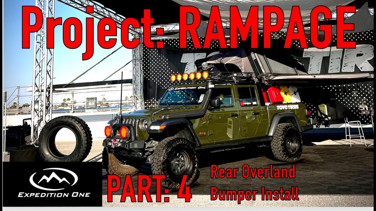 Expedition One Dual Swing Out Rear Bumper and Tire Carrier!  Jeep Gladiator Rubicon Overland Build!