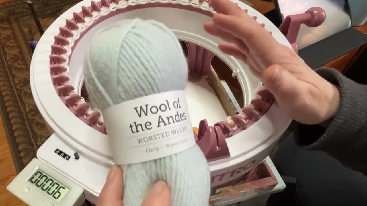 How to Knit a Purse Fast!- Felting Wool- Sentro Circular Knitting Machine