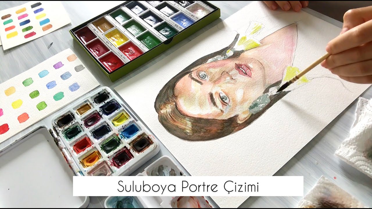 Suluboya Portre Çizimi/Watercolor Portrait Painting