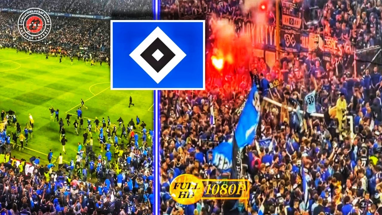 🔵⚪⚫ HSV FANS CELEBRATION GO TO PITCH PROMOTION TO BUNDESLIGA IN VOLKSPARKSTADION • (11/05/2025)