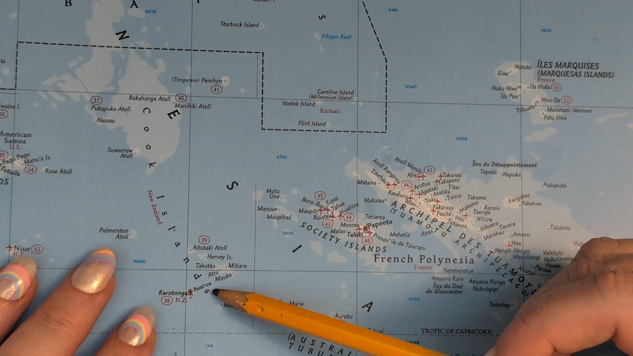 ASMR ~ Cook Islands History & Geography ~ Soft Spoken Map Tracing Google Earth