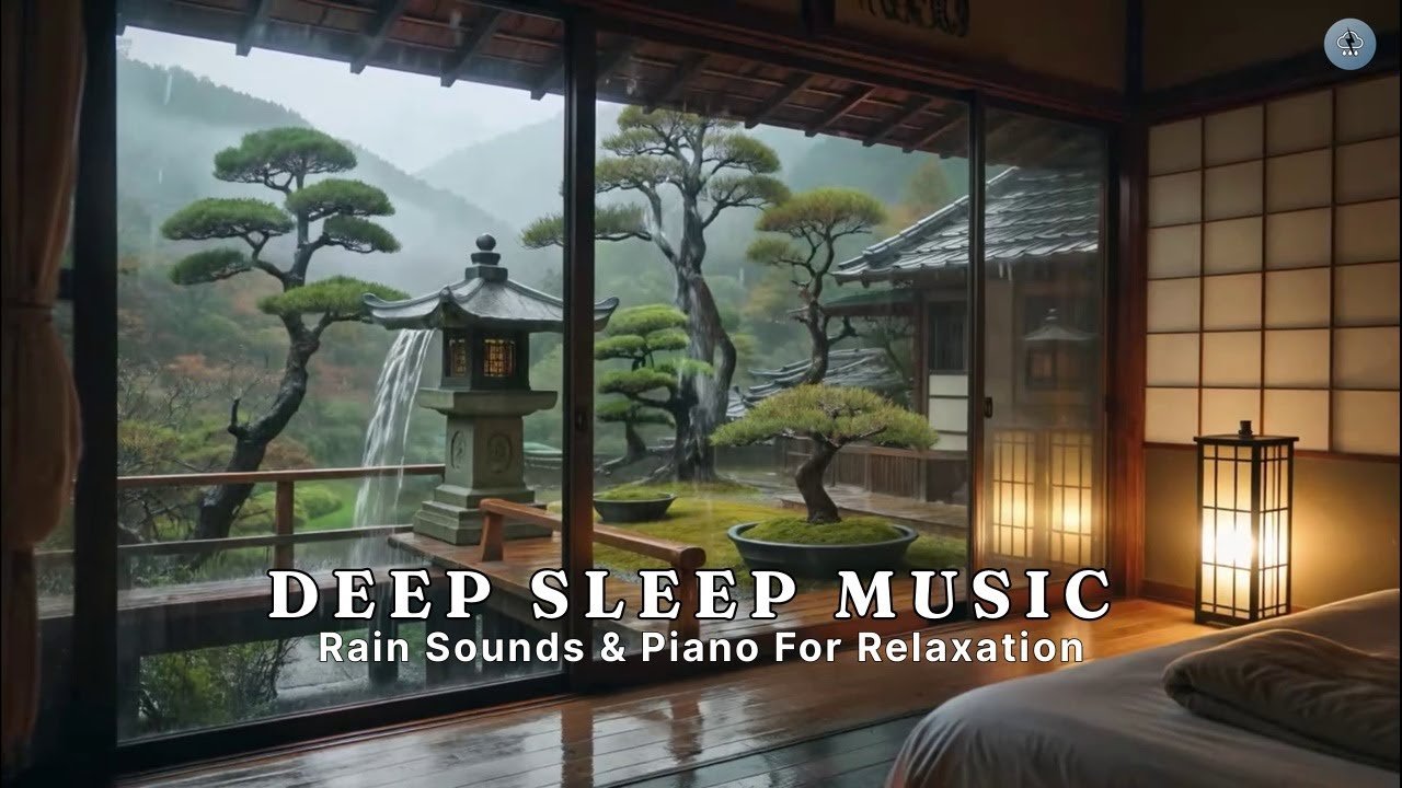 Relaxing Piano Music + Rain Sounds in Warm Bedroom | Sleep Music, Stress Relief, Anxiety, Meditation