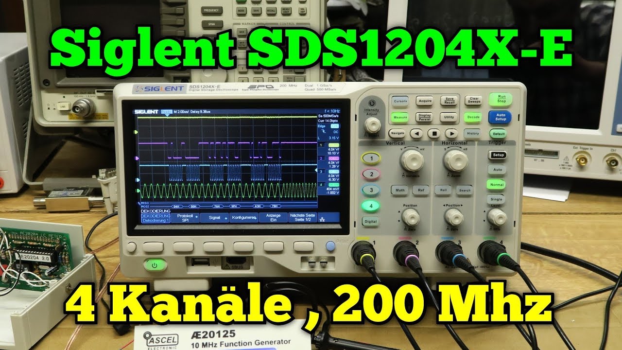 Oszilloskop Siglent SDS1204X-E:. 4 Kanäle/200Mhz
