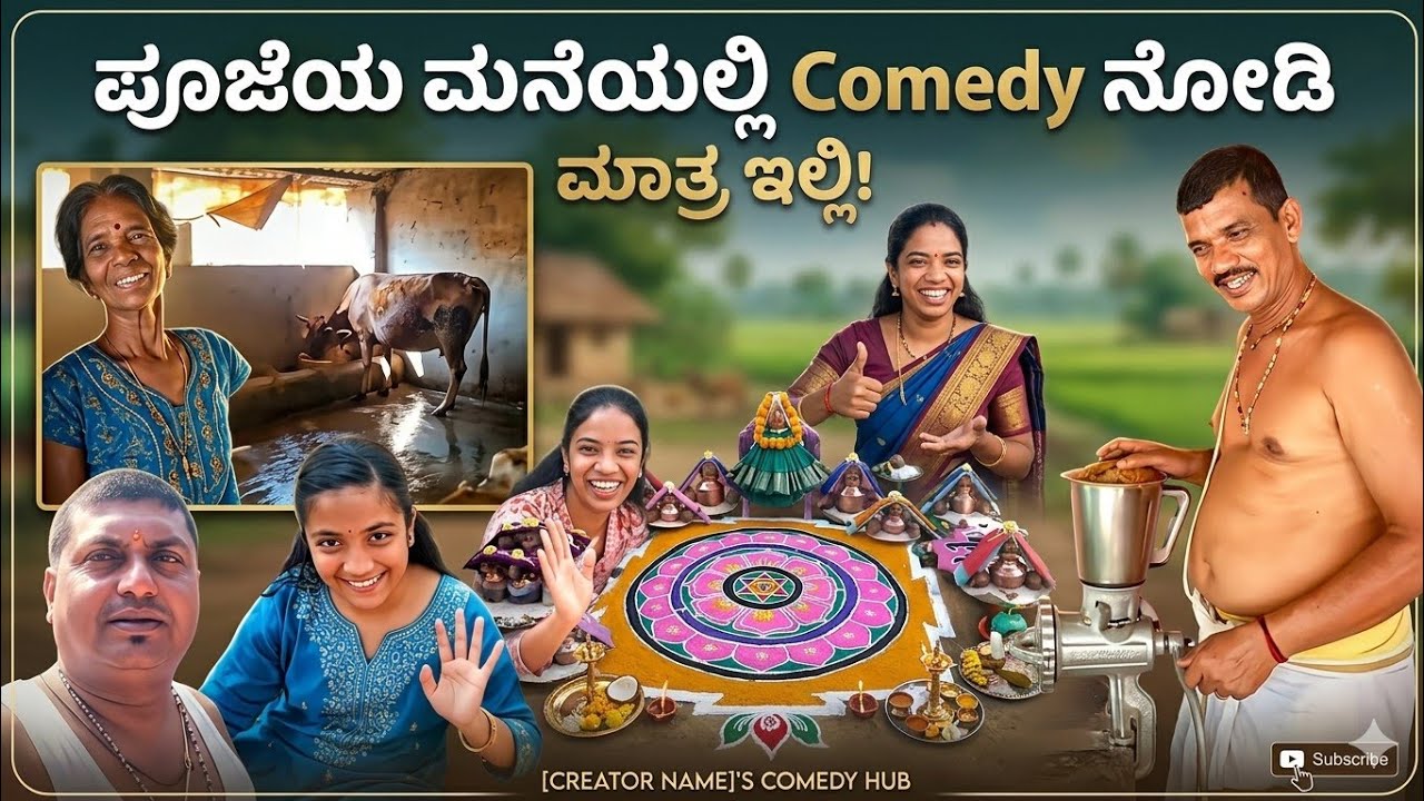 ಪೂಜೆಯ ಮನೆಯಲ್ಲಿ Comedy ನೋಡಿ ಮೂಲತಃ ಇವರ ಮನೆಯಲ್ಲಿ 25 ರಿಂದ 40 ಹಸು- ಕರುಗಳು ಉಂಟು