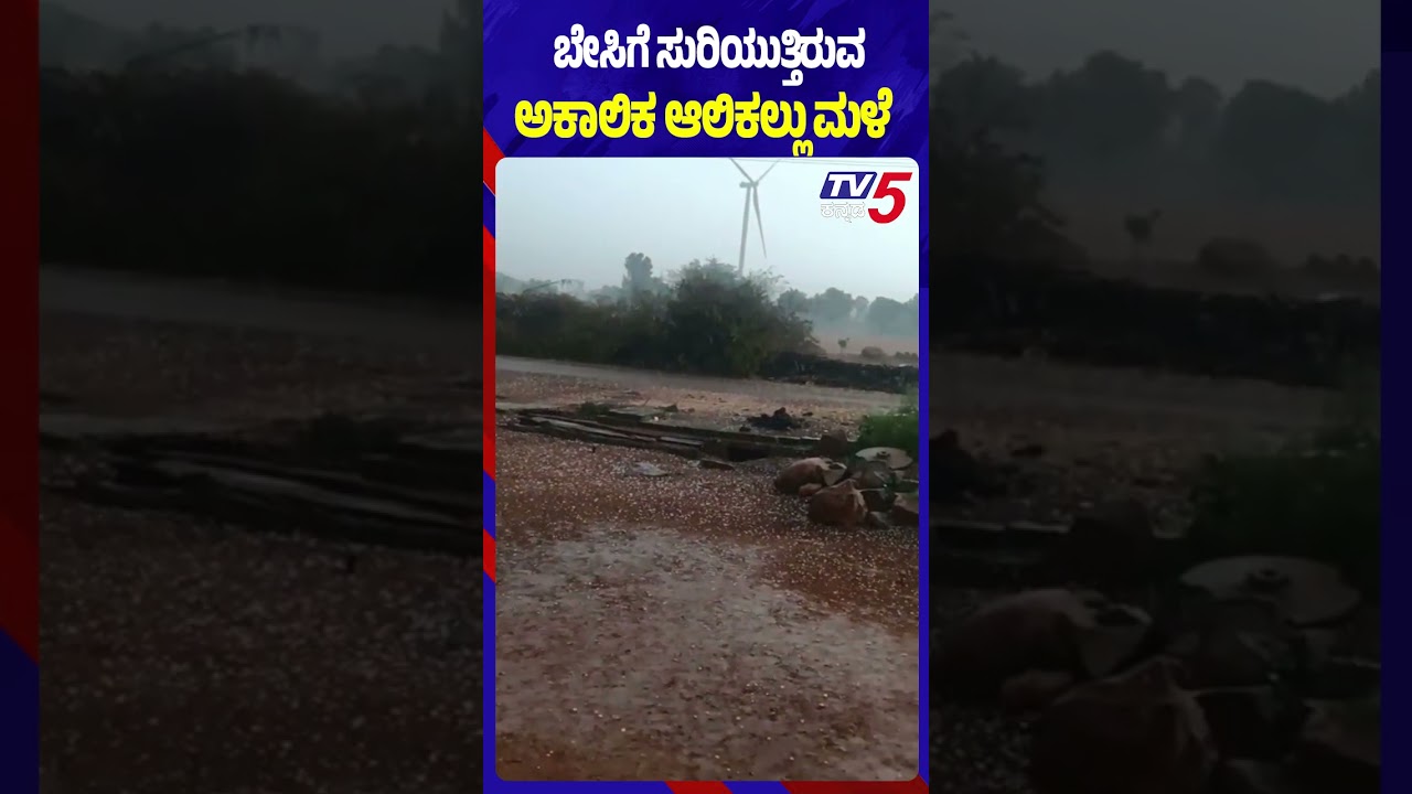 Unseasonal Hailstorm Hits Koppal District During Summer