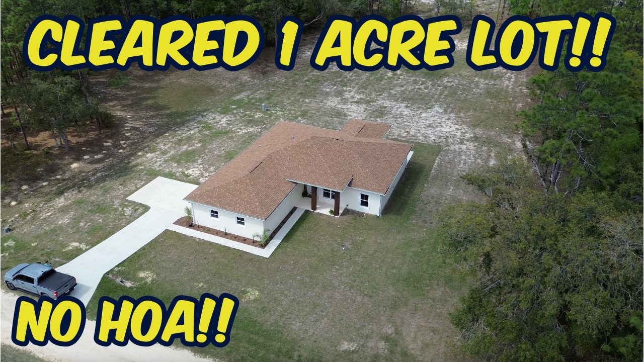 Touring a New Custom Home for sale in Rolling Hills Ocala fl with 4 Beds 2 Baths on an ACRE LOT!