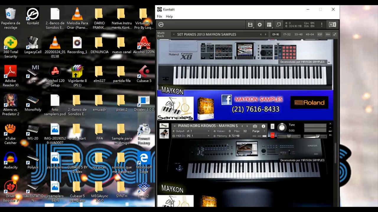 SET PIANOS MOTIF NORD KRONOS MONTAGE Y MAS KONTAK 6 JRSAMPLERS