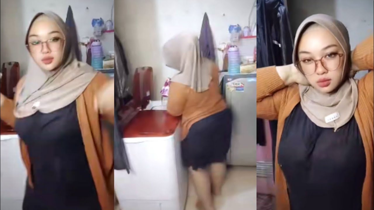 hijap style live nyuci piring