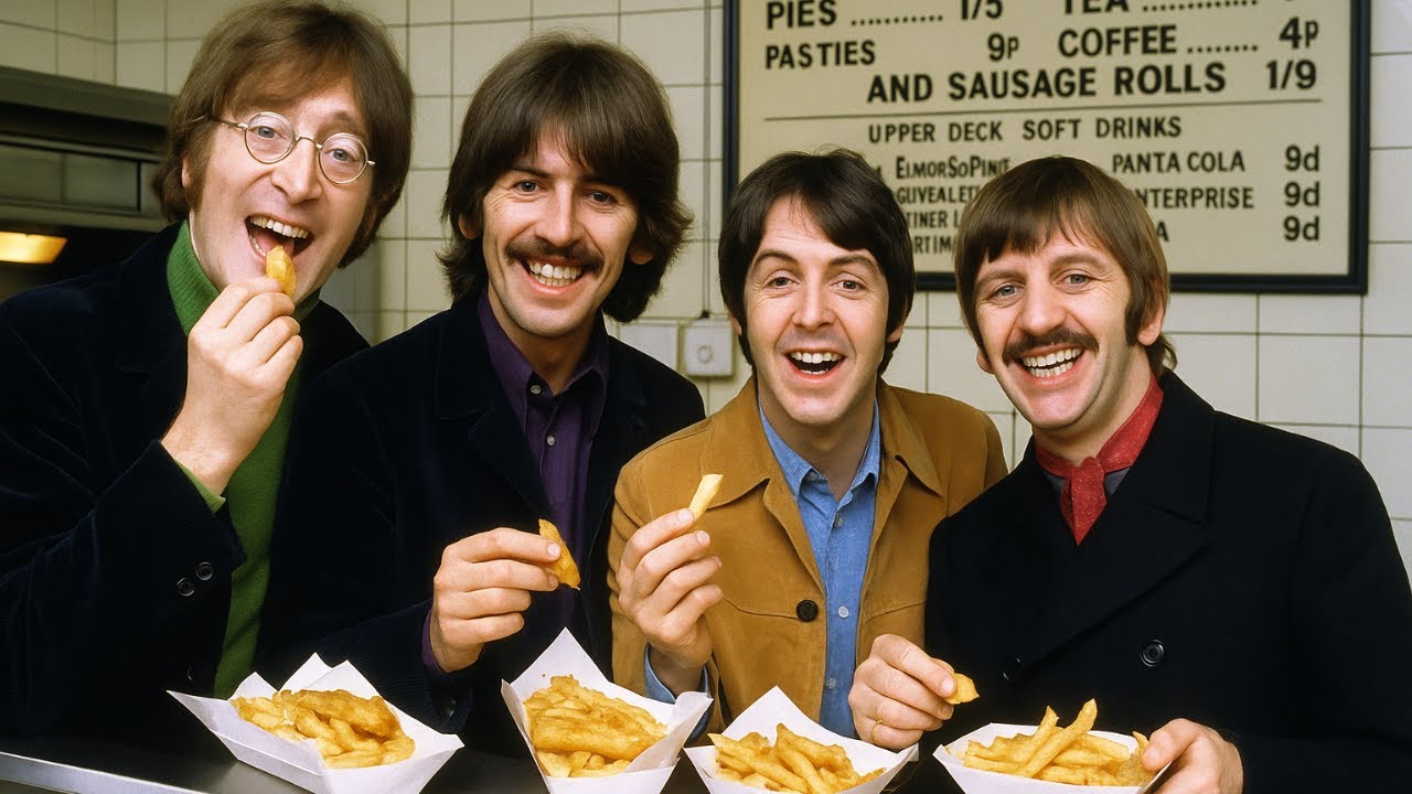 The Beatles Stop for Fish & Chips During Magical Mystery Tour Filming | Outtakes | 1967 | Taunton UK