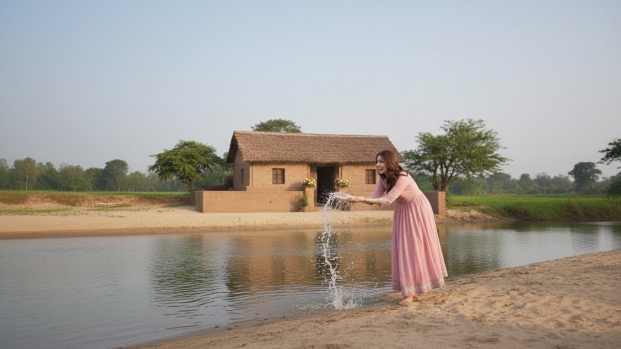 A peaceful day at my Riverside house|village life vlog|Urdu& Hindi|
