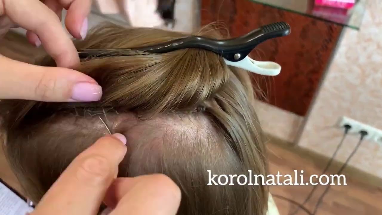💎ПРИШИВАНИЕ ТЕМЕННОЙ НАКЛАДКИ К СОБСТВЕННЫМ ВОЛОСАМ💎ПАРИКИ KOROL NATALI💎💎💎