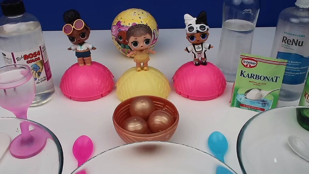 LOL CONFETTİ POP Bebekler ile Konfeti Slime Challenge. 3 Farklı Şeffaf Slime Tarifi, Bidünya Oyuncak
