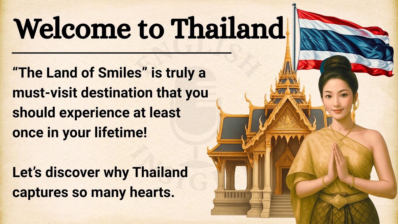🇹🇭 Thailand: The Land of Smiles  || Learn English Through Story Level 2 || Graded Reader 🎧