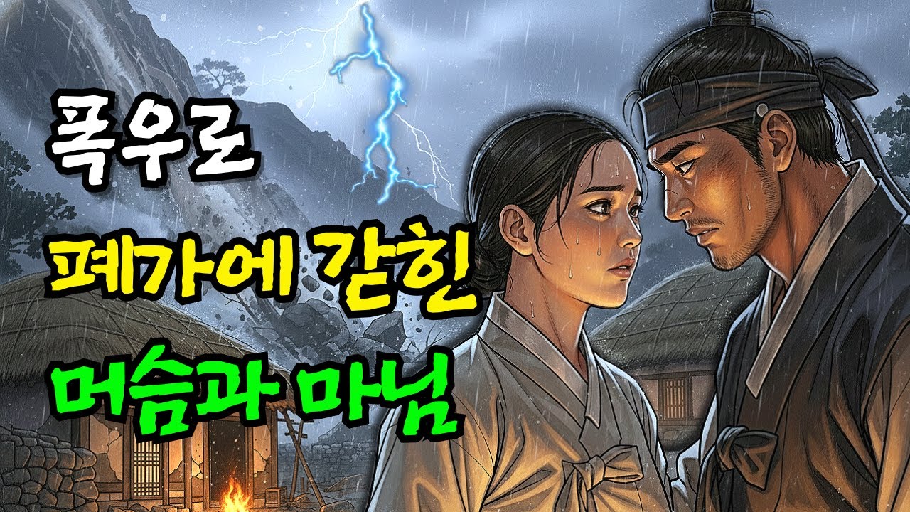 산사태로 흉가에 들어가 갇힌 과부와 머슴이야기. 민담,전설,설화.야사.옛날이야기.오디오북.수면동화