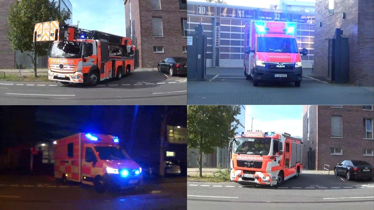 Einsatzfahrten an der Feuerwache 4 Frankfurt