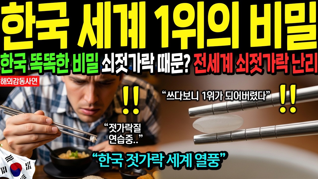 [해외감동사연] 전세계가 난리났다, 한국인만 모르는 쇠젓가락의 비밀