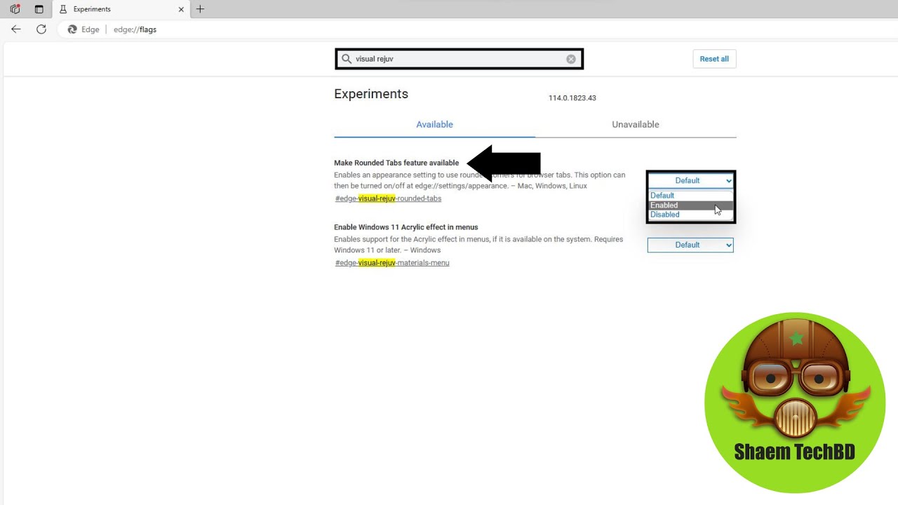 How to Enable Tabs Blur and Rounded Corners on Microsoft Edge