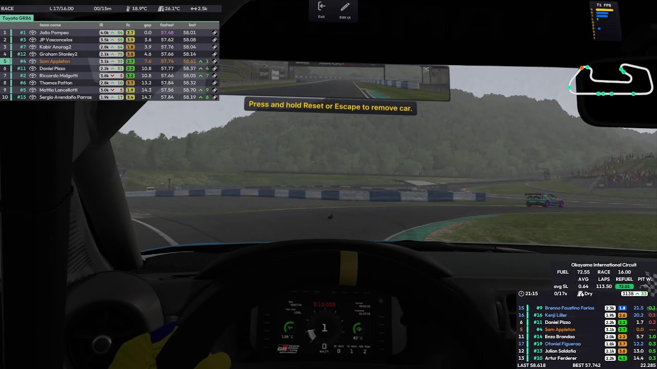 iRacing GR86 Cup at Okayama - Quest 3