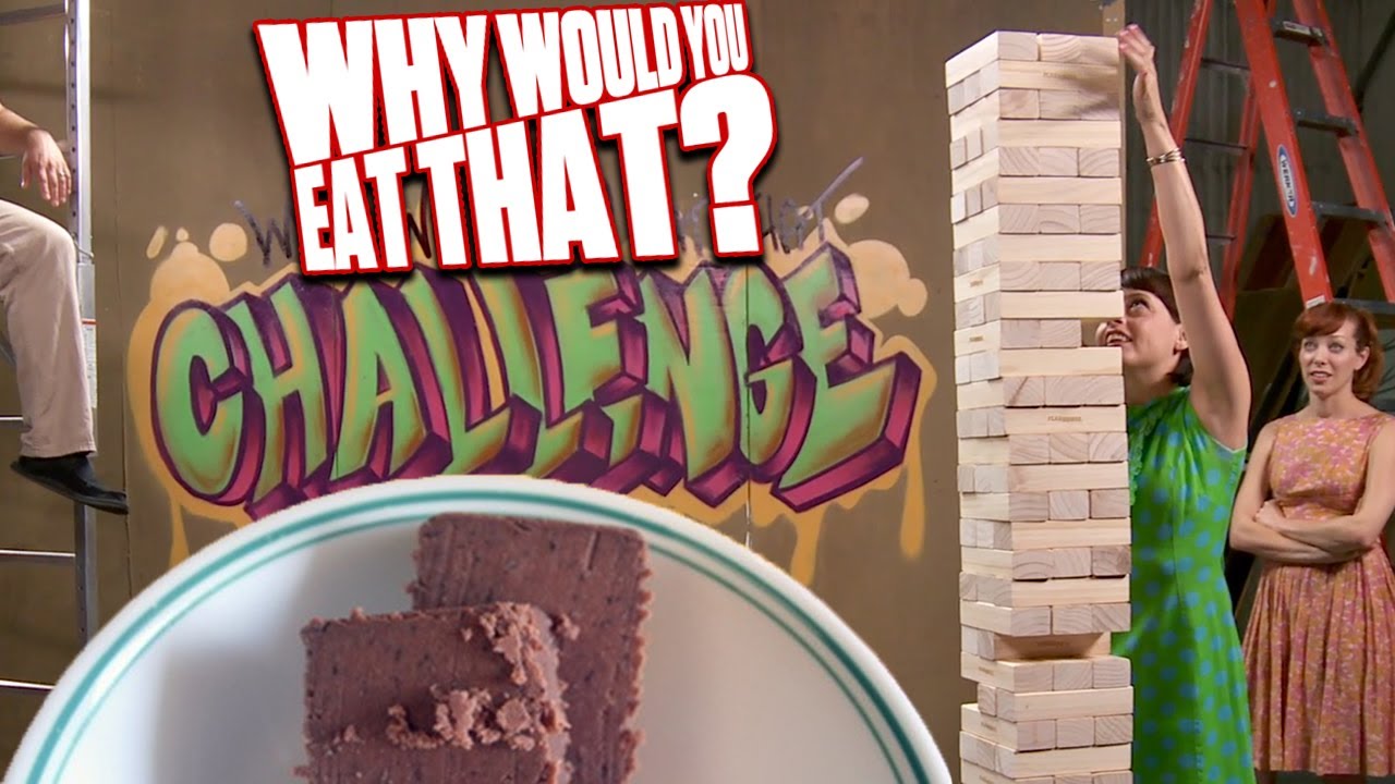GIANT GIANT SHRIMPY JENGA!! - WWYET? Challenge