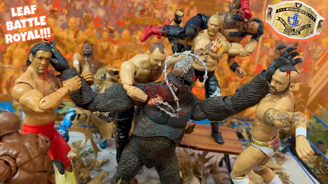KING KONG LEAF BATTLE ROYALE | Интерконтинентальный чемпионат | Матч с фигурками WWE!