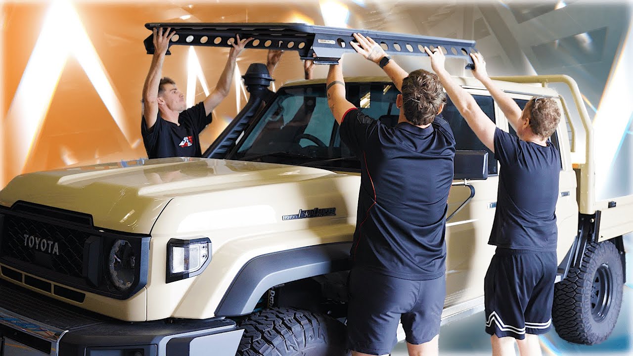 How to Install a Rhino-Rack Roof Rack Platform and Back on a Landcruiser