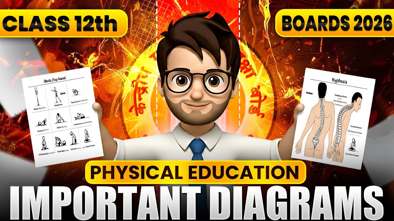 How to Draw Stick Diagrams🔥 class12 Physical Education / Most Important Diagrams / Boards 2026