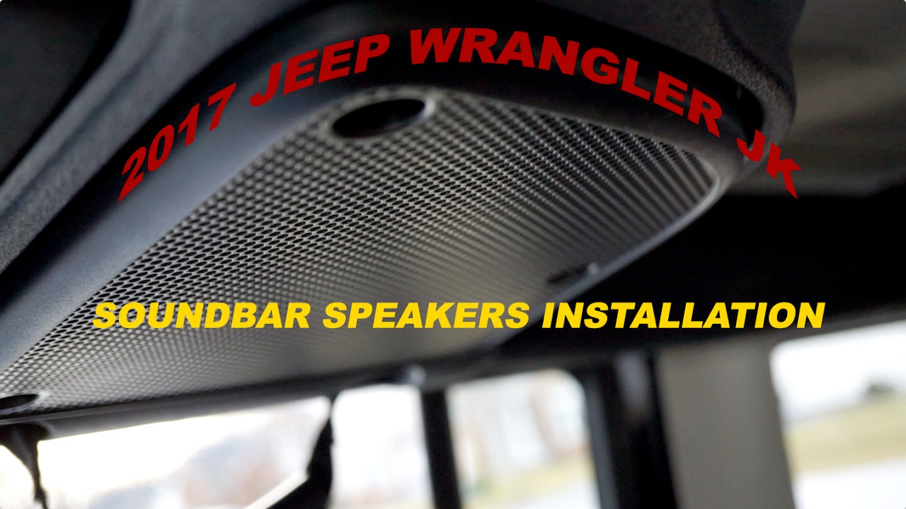 How to replace stock soundbar speakers on 2017 Jeep Wrangler JK with Kicker speakers.