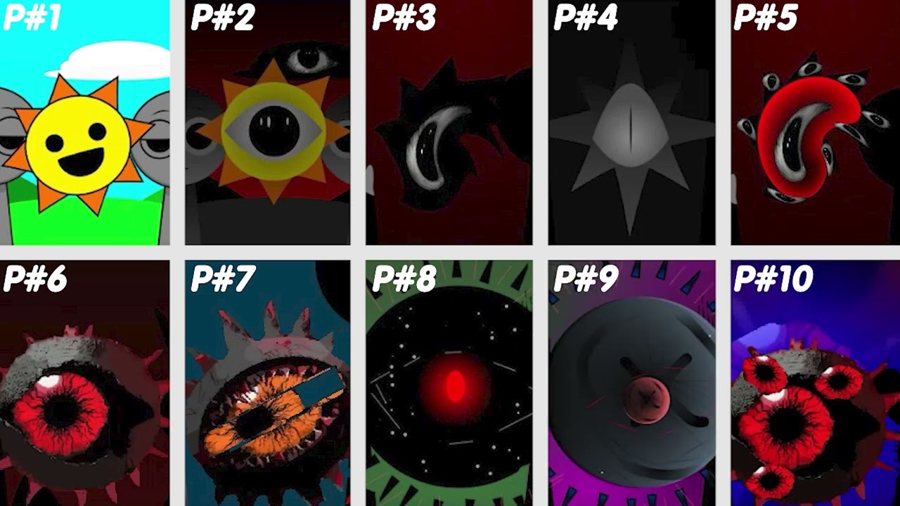 Incredibox Sprunki | All Mr. Sun in stages 1 to 20 Sprunki | LT Sprunki
