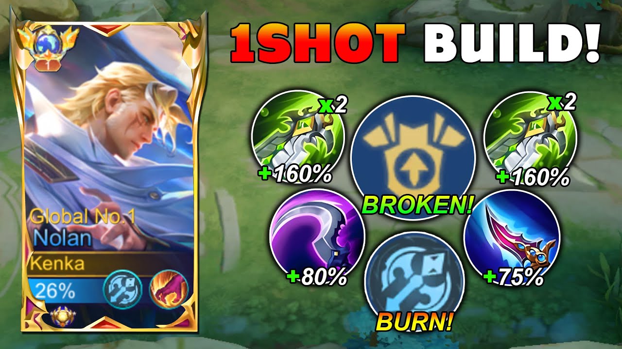BEST 1 HIT BUILD AND EMBLEM NOLAN 2024!! (100% BROKEN!)