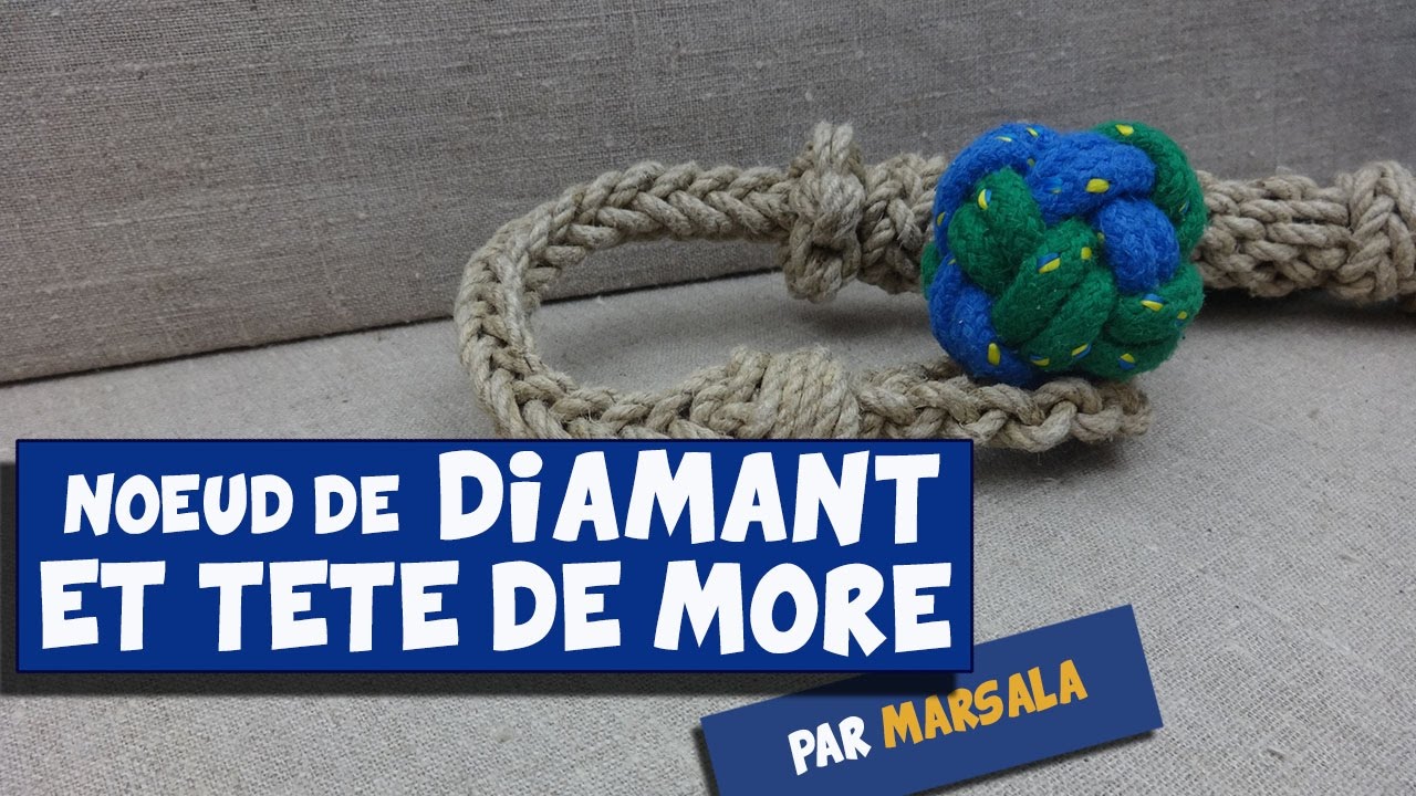 Noeud de Diamant et tête de more #Pomme #noeud d'arrêt