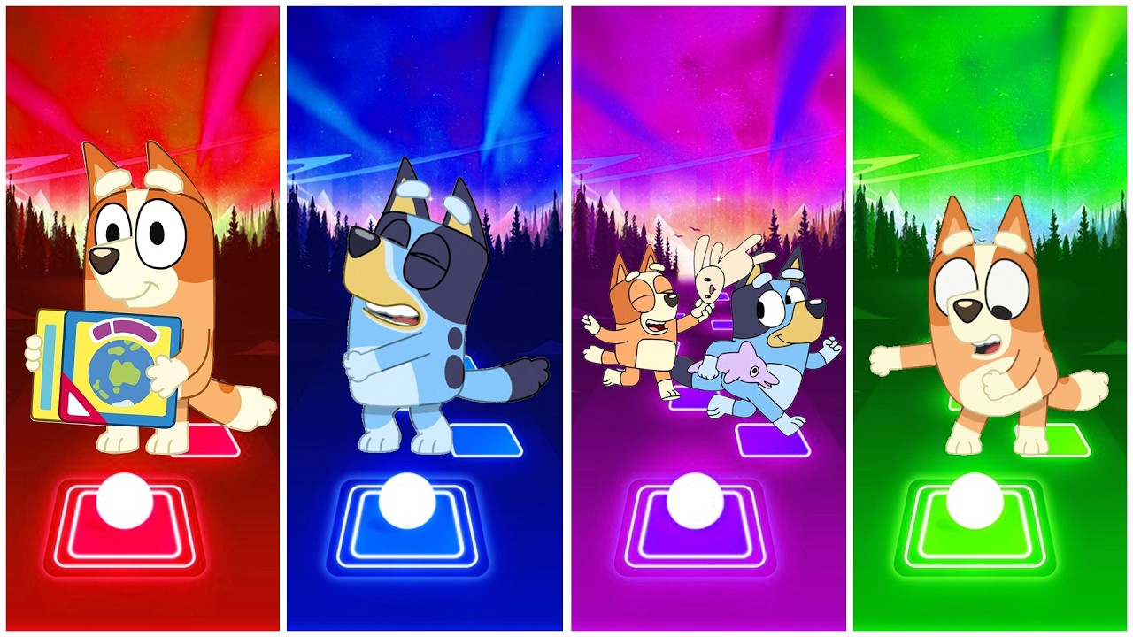 BLUEY BINGO-MINISODES FRIENDS, BLEUY MEGIC, BLUET FUNNY MOMeNTS ★★TILES HOP