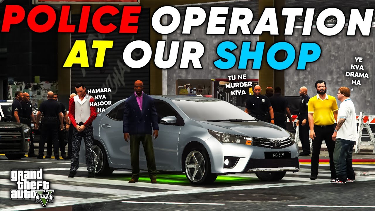 POLICE OPERATION AT JIMMY & FAZI MODIFICATION SHOP | GTA 5 | Real Life Mods #560 | URDU |