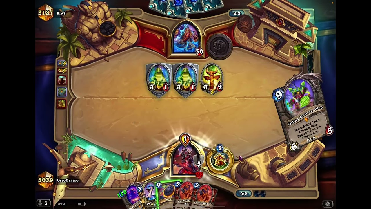 Воин заданий против мага-протосса Hearthstone Gameplay Legend 3189