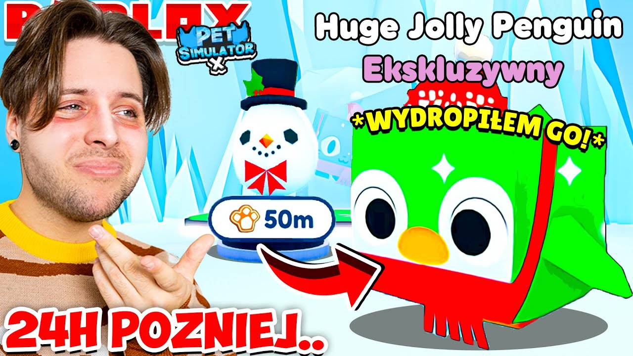 Otwierałem Przez 24 Godziny Nowe Huge Pety W Pet Simulator X! (Roblox)
