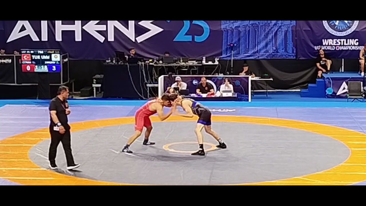 MOHAMMET BERAT ERTURK (TUR) - ISSA ZANGIEV (UWW) U17 WORLD CHAMPIONSHIP. BRONZE  MEDAL 80KG, ATHENS 