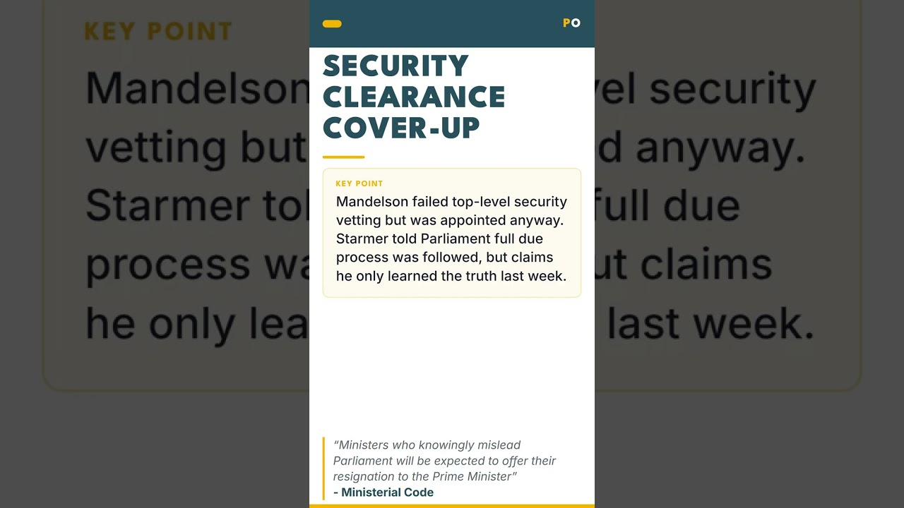Politics Online | Did Starmer Mislead Parliament? Mandelson Security Scandal Explained