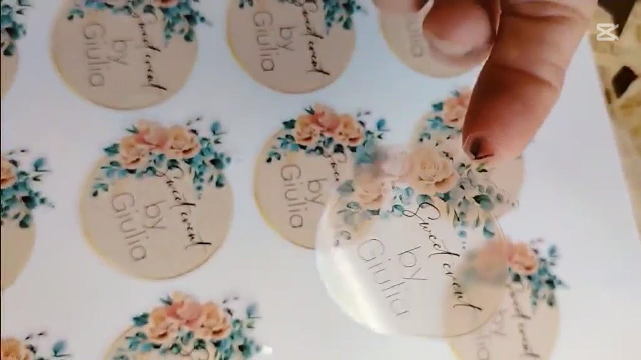 Bollini con Design space e Maker 4 con carta adesiva trasparente